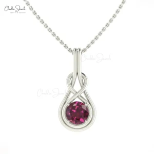 Garnet necklace for women