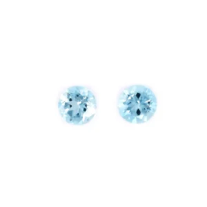 0.75 Ct Aquamarine Round Pair 5mm